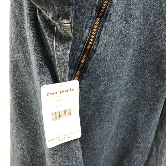NWT Free People Self Control Denim Mini Dress 12 - Picture 13 of 16